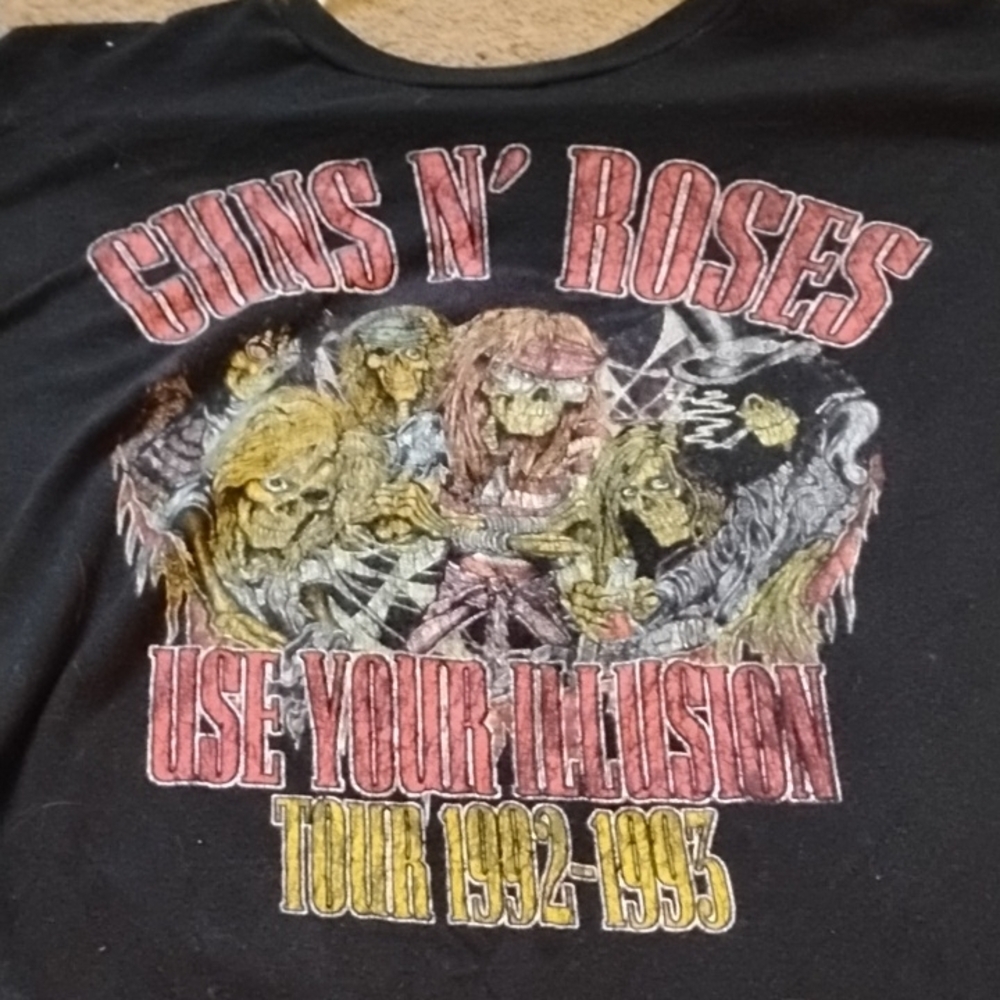Vintage Use Your Illusion 1992-93 Guns N' Roses Tour T-Shirt - Black